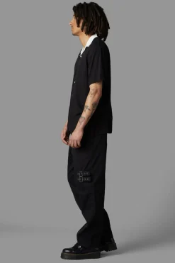 Men Black Friday Shirts & Tees*Contrast Collar Short Sleeve Shirt