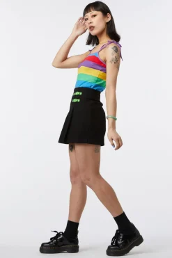 Women Black Friday Skirts & Skorts*Contrast Green Buckle Skort
