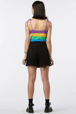 Women Black Friday Skirts & Skorts*Contrast Green Buckle Skort