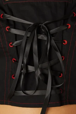 Women Black Friday Corsets & Harnesses*Contrast Stitch Corset Top