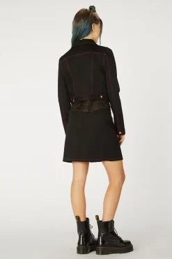 Women Black Friday Jackets & Coats*Contrast Stitch Goth Jacket