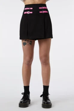 Women Black Friday Skirts & Skorts*Contrast Stitch Goth Skort