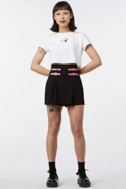 Women Black Friday Skirts & Skorts*Contrast Stitch Goth Skort