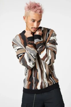 Men Dangerfield Jumpers & Knits*Corpse Textured Knit Jumper