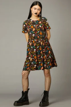 Women Black Friday Dresses & Pinafores*Crafty Witch Print Dress