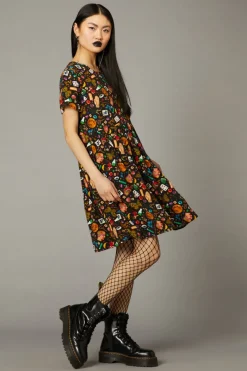 Women Black Friday Dresses & Pinafores*Crafty Witch Print Dress