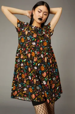 Women Black Friday Dresses & Pinafores*Crafty Witch Print Dress