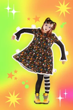 Women Black Friday Dresses & Pinafores*Crafty Witch Print Dress