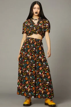 Women Black Friday Skirts & Skorts*Crafty Witch Print Skirt