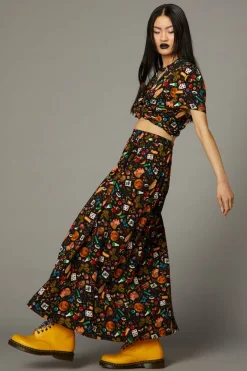 Women Black Friday Skirts & Skorts*Crafty Witch Print Skirt