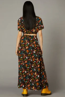 Women Black Friday Skirts & Skorts*Crafty Witch Print Skirt