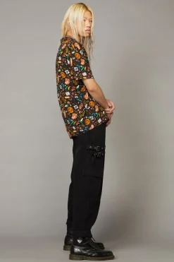 Men Black Friday Shirts & Tees*Crafty Witch Print Ss Shirt