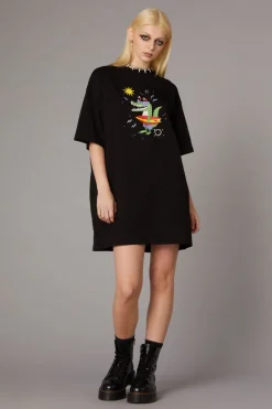 Women Black Friday Dresses & Pinafores*Crocodile Print Goth Dress