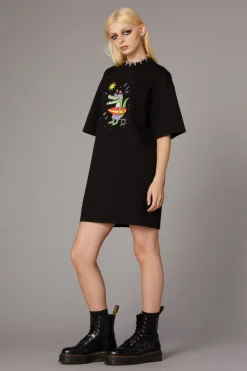 Women Black Friday Dresses & Pinafores*Crocodile Print Goth Dress