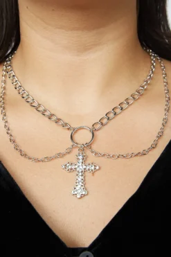 Accessories Black Friday Jewellery*Cross Double Chain Necklace