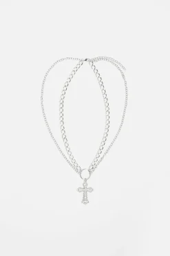 Accessories Black Friday Jewellery*Cross Double Chain Necklace