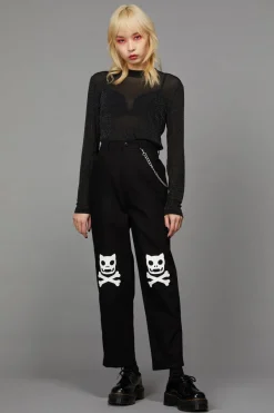 Women Black Friday Pants & Jumpsuits*Crossbone Goth Pant