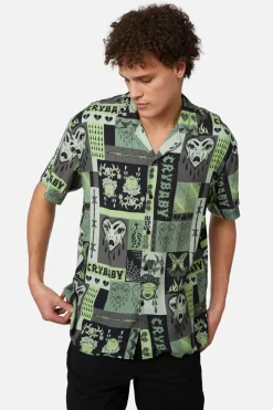 Men Dangerfield Shirts & Tees*Cry Baby Dark Tile Short Sleeve Shirt