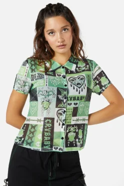 Women Dangerfield Blouses & Tops*Cry Baby Mesh Blouse