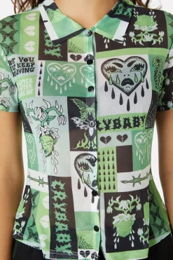 Women Dangerfield Blouses & Tops*Cry Baby Mesh Blouse