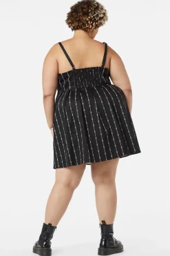 Women Dangerfield Dresses & Pinafores*Curve Barbed Wire Bustier Pleated Dress