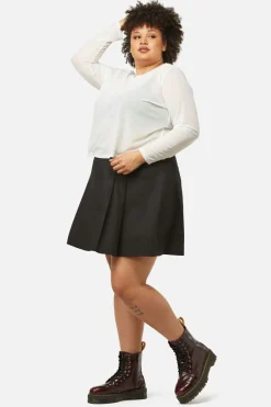 Women Dangerfield Curve Tops & Blouses*Curve Basic Mesh Long Sleeve Top