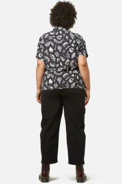 Women Dangerfield Curve Tops & Blouses*Curve Body Fossils Printed Blouse