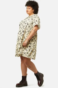 Women Dangerfield Dresses & Pinafores*Curve Body Fossils Printed Dress