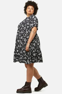 Women Dangerfield Dresses & Pinafores*Curve Body Fossils Printed Dress