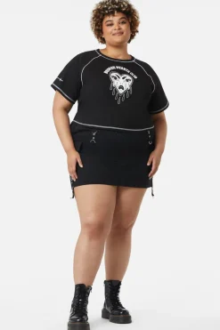 Women Dangerfield Curve Tops & Blouses*Curve Broken Hearts Crop Raglan