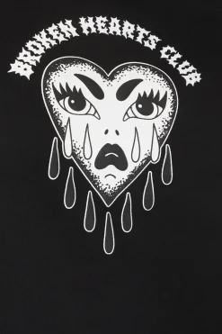 Women Dangerfield Curve Tops & Blouses*Curve Broken Hearts Crop Raglan