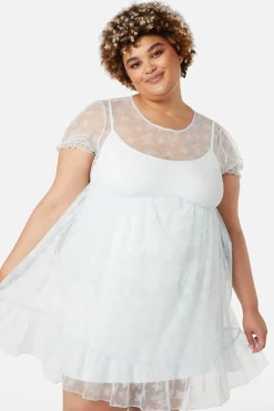 Women Dangerfield Dresses & Pinafores*Curve Butterflies On The Wall Mesh Dress