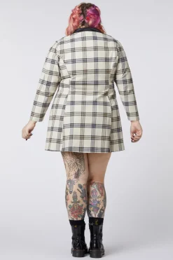 Women Dangerfield Dresses & Pinafores*Curve Crescent Tartan Long Sleeve Dress