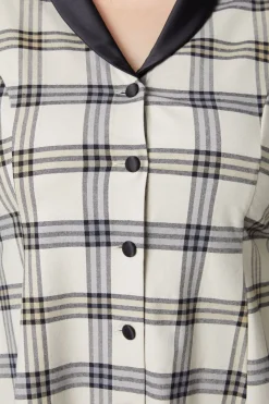 Women Dangerfield Dresses & Pinafores*Curve Crescent Tartan Long Sleeve Dress