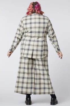 Women Dangerfield Jackets & Coats*Curve Crescent Tartan Tail Coat