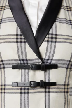 Women Dangerfield Jackets & Coats*Curve Crescent Tartan Tail Coat