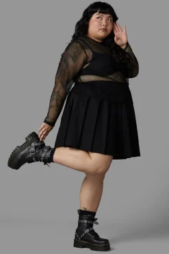 Women Black Friday Curve Tops & Blouses*Curve Dead Inside Mesh Top