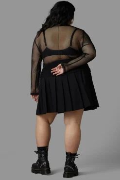 Women Black Friday Curve Tops & Blouses*Curve Dead Inside Mesh Top