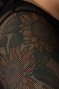 Women Black Friday Curve Tops & Blouses*Curve Dead Inside Mesh Top