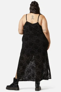 Women Dangerfield Dresses & Pinafores*Curve Decaying Days Flock Mesh Dress