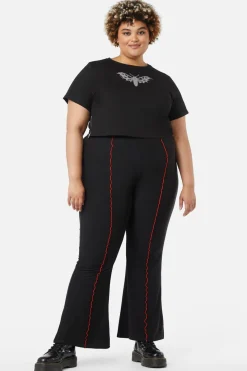 Women Dangerfield Curve Tops & Blouses*Curve Diamante Butterfly Zipper Tee