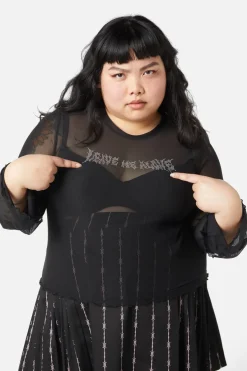 Women Dangerfield Curve Tops & Blouses*Curve Diamante Leave Me Alone Top