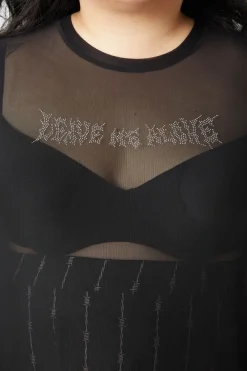 Women Dangerfield Curve Tops & Blouses*Curve Diamante Leave Me Alone Top