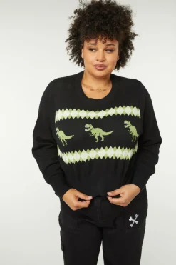 Women Dangerfield Knitwear & Cardis*Curve Dino Argyle Knit Jumper