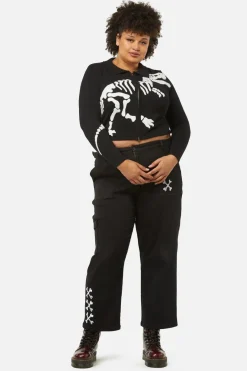 Women Dangerfield Knitwear & Cardis*Curve Early Jurassic Dino Knit Cardi