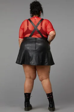 Women Black Friday Dresses & Pinafores*Curve Flamin Embossed Pu Pinafore