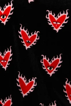 Women Black Friday Knitwear & Cardis*Curve Flamin Hearts Velour Hoodie