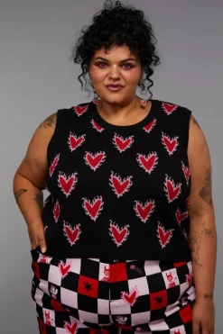 Women Black Friday Curve Tops & Blouses*Curve Flamin Hearts Vest