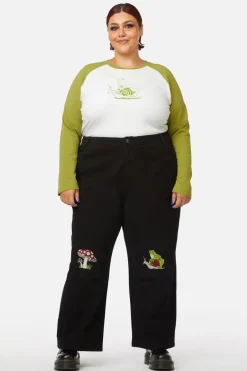 Women Black Friday Curve Pants & Skirts*Curve Frog Patch Jean