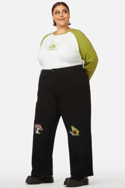 Women Black Friday Curve Pants & Skirts*Curve Frog Patch Jean